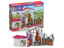 Caja con yegua Hannoveriana y pastor australiano, figura de caballo y accesorios, SCHLEICH 72218 Horse Club, 5 años