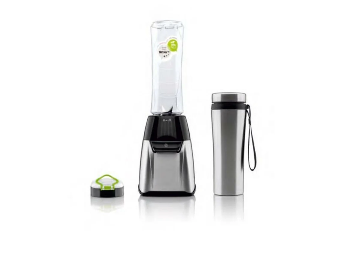 Batidora HAEGER Sports Inox 350W Vaso TRITAN de 600 ml Botella Térmica de INOX.