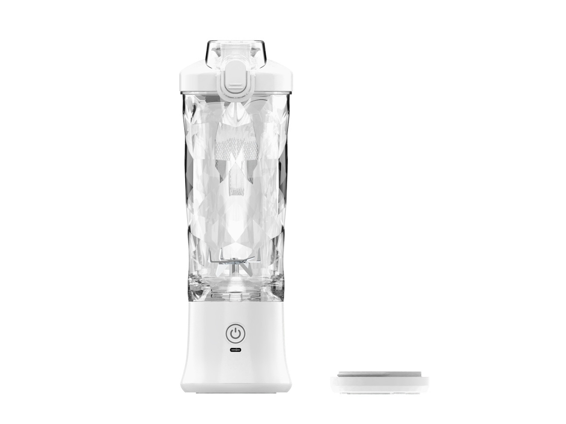 Trituradora/licuadora de hielo recargable por USB con capacidad de 450 ml, ideal para cocina y oficina.