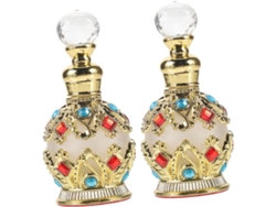Lot De 2 Frascos Parfum A L'huile 15 Ml En Verre Dorado Recargable Compacto Pour Voyage Y