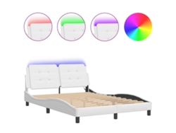 Maison Exclusive - Estructura De Cama Con Led Sin Colchón Zadar Blanco 120x200 Cm