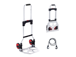 Carrito de equipaje plegable de aluminio Succebuy, capacidad de 176 lb, con cordón elástico