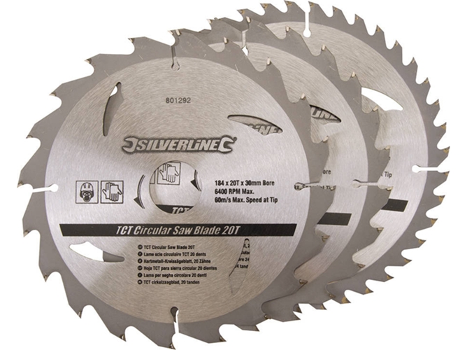 Conjunto de Discos para Sierra Circulares SILVERLINE 801292