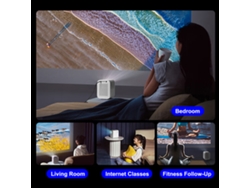 Proyector LCD para el hogar con enfoque y corrección trapezoidal automática