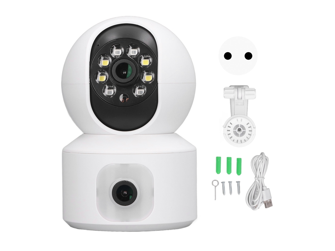 Cámara De Seguridad Binocular Inalámbrica Wifi Para Interiores Hd 1080p Con Micrófono Y Alertas Instantáneas.