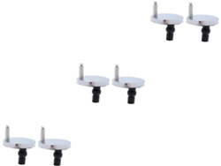 Juego De 6 Tornillos De Fijación Para Asiento De Inodoro Con Bisagras Y Cojines.