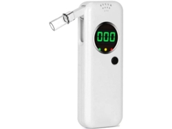Alcoholímetro Con Sensor Semiconductor Y Pantalla Lcd Digital Con 5 Boquillas, Analizador De Aliento Blanco De Precisión