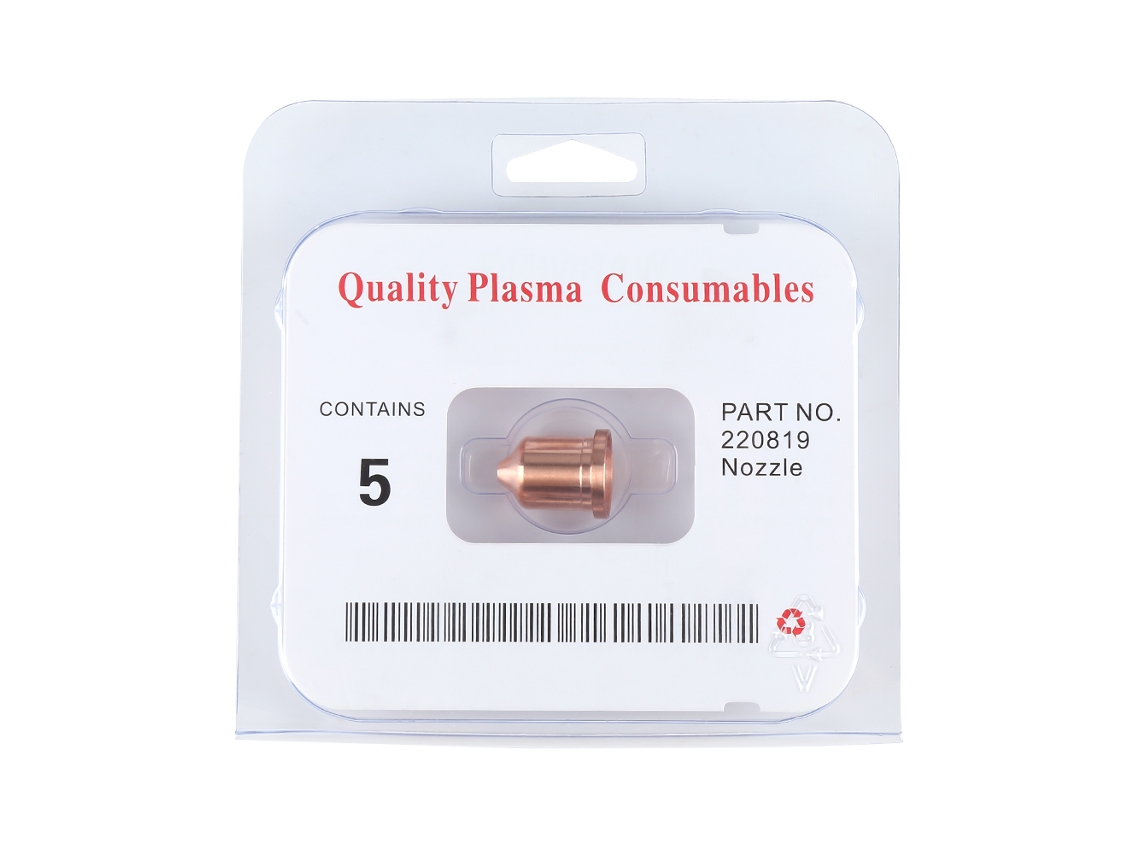 5 Boquillas De Antorcha De Plasma (consumibles 220819) Para Máquina De Corte Max65, Acero Inoxidable, Carbono, Aluminio Y Cobre.