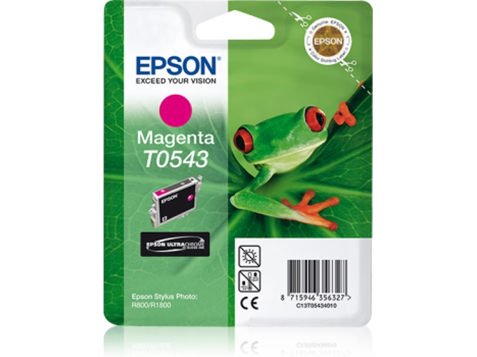 Cartucho de tinta original EPSON T0543, Rana 13 ml , Magenta, C13T05434010