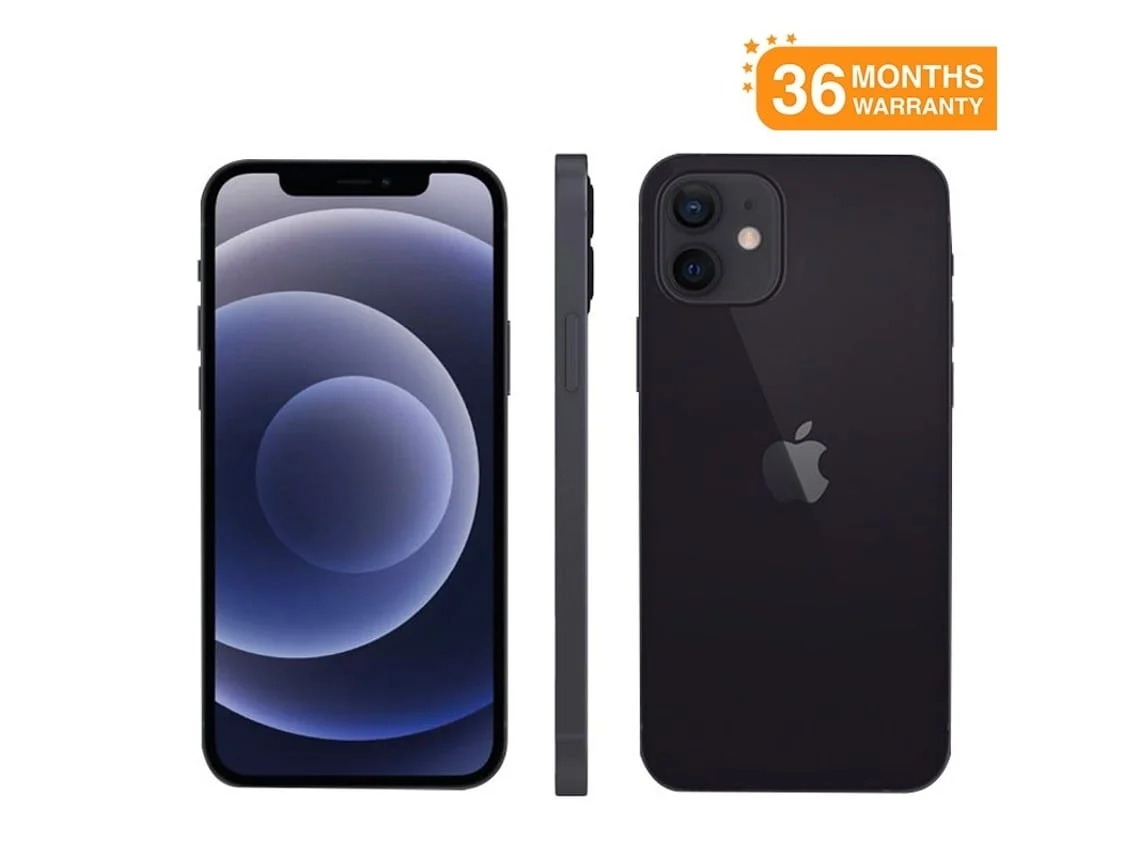 iPhone 12 APPLE (Reacondicionado Como Nuevo - 6.1'' - 128 GB - Negro)