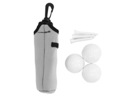 2026-bolsa Portátil Para Pelotas Y Tees De Golf Neopreno Con 3 Pelotas Y 3 Tees Gris Regalo Para Hombres Y Mujeres