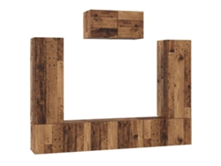 Maison Exclusive - Conjunto De Mueble De Tv 7 Pcs Madera Envejecida
