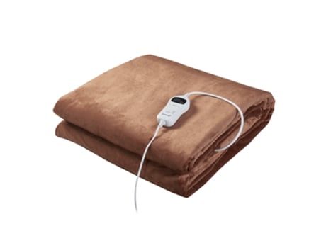 Manta eléctrica Archi 10 niveles de calor 120W Vlies 180x130 cm - Marrón [en.casa]