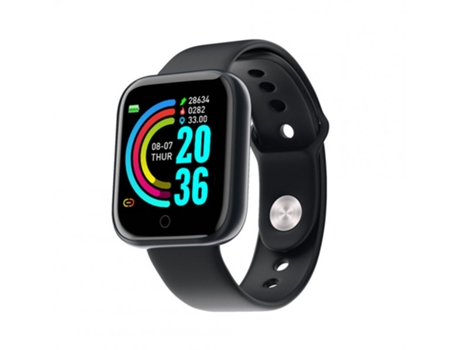 Smartwatch Rastreador de monitor Bluetooth negro