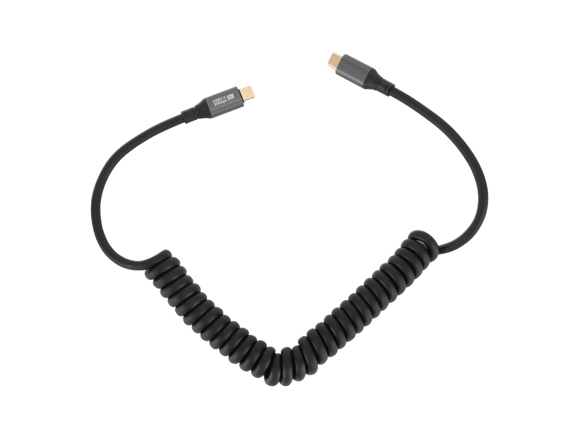 Cable Usb-c A Usb-c Pd100w De Carga Rápida, 20 Gbps, 8k, 60 Hz, Con Resorte Extensible De 50 A 180 Cm.