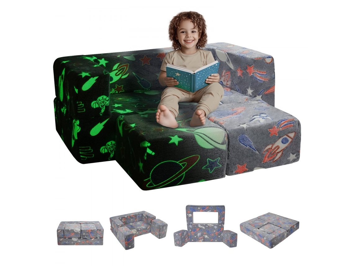 Juego de muebles modulares para niños en ante y espuma 25d Tekmaquinas