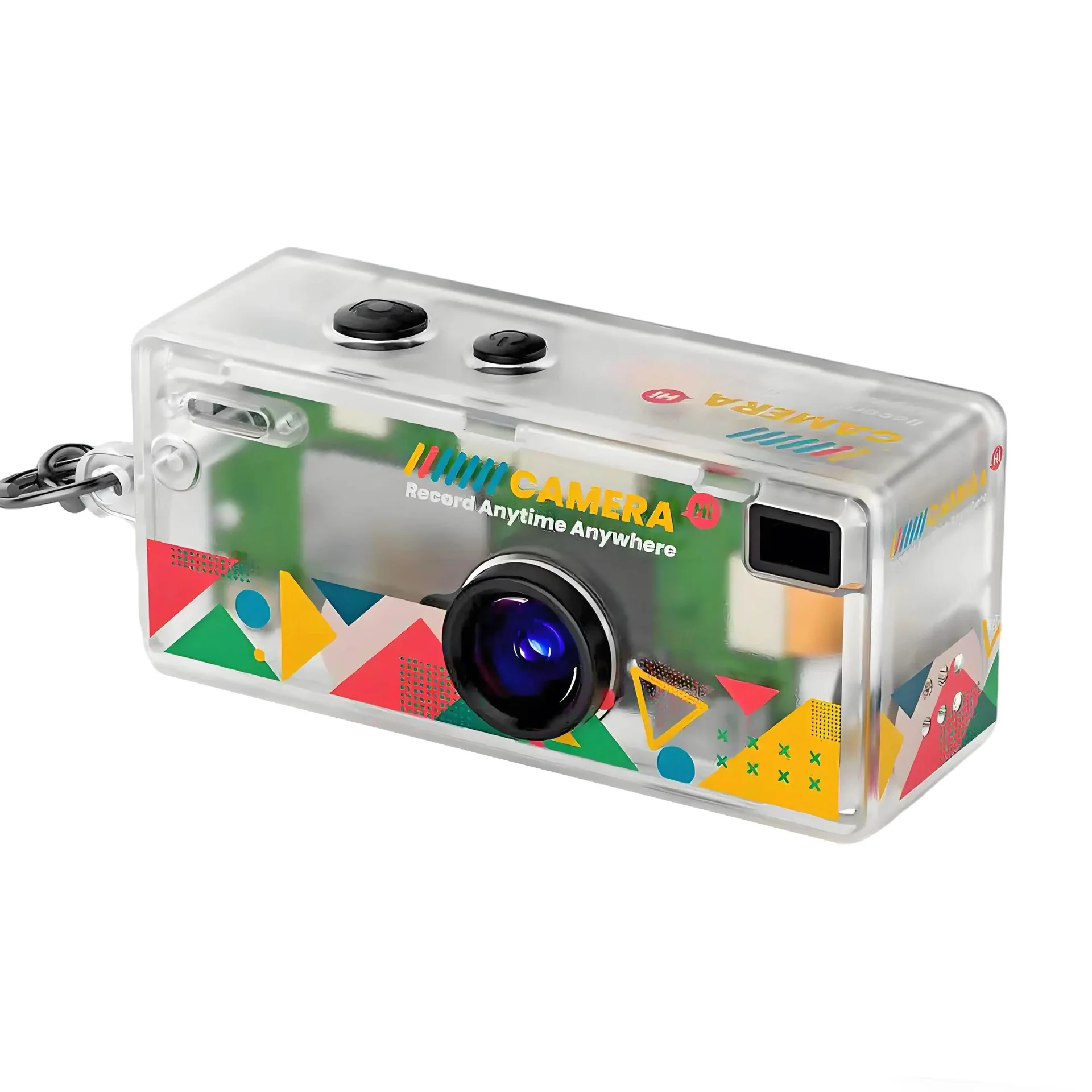 (transparente - 32g) Mini Cámara Retro De 0,96 Pulgadas - 1080p - Videocámara Ultracompacta - Con Flash