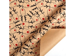 Papel de regalo navideño Eifson, papel kraft para envolver regalos de Navidad, 43 cm x 3 m (01)