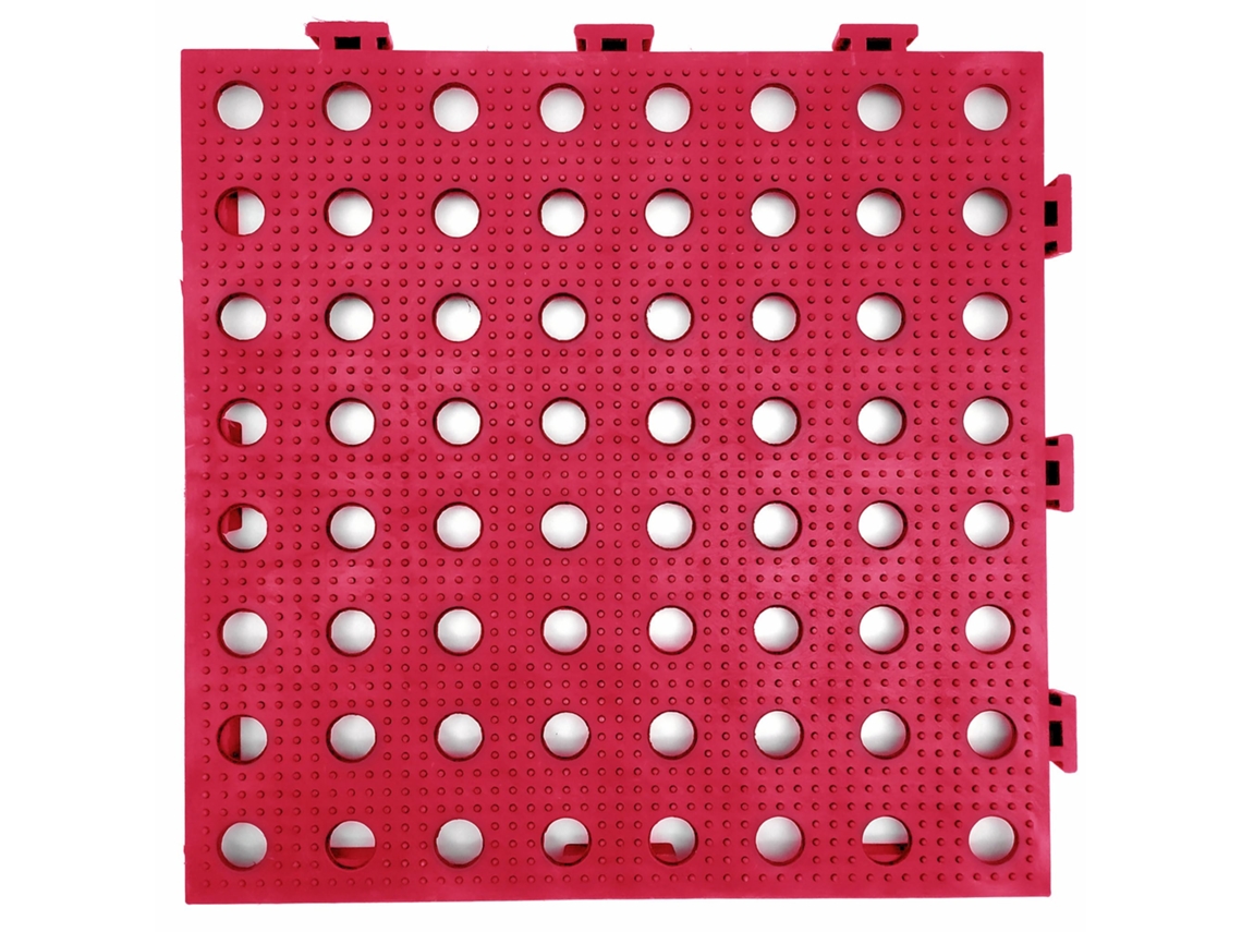 Pack 100 Losetas Suelo Antideslizante Maxi Drenante Rojo 33x33x2cm (≈11m²) Ultra-resistentes: Paso De Coches, Hostelería, Industria