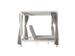 Cama de jardín de 2 plazas blanco CORDOUE CONCEPT U