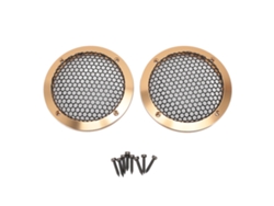 Tapa De Rejilla De Altavoz De Coche De Techo Redonda De Oro De 92 Mm