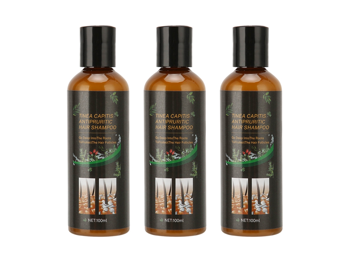 3pcs Champú Anticaspa 100ml Antiprurito Control De Aceite Nutritivo Hidratante Cuidado Capilar