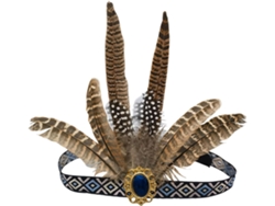 Diadema De Plumas Con Una Cola Exquisita Y Brillantes Pedrería Para Una Elegante Decoración Femenina.