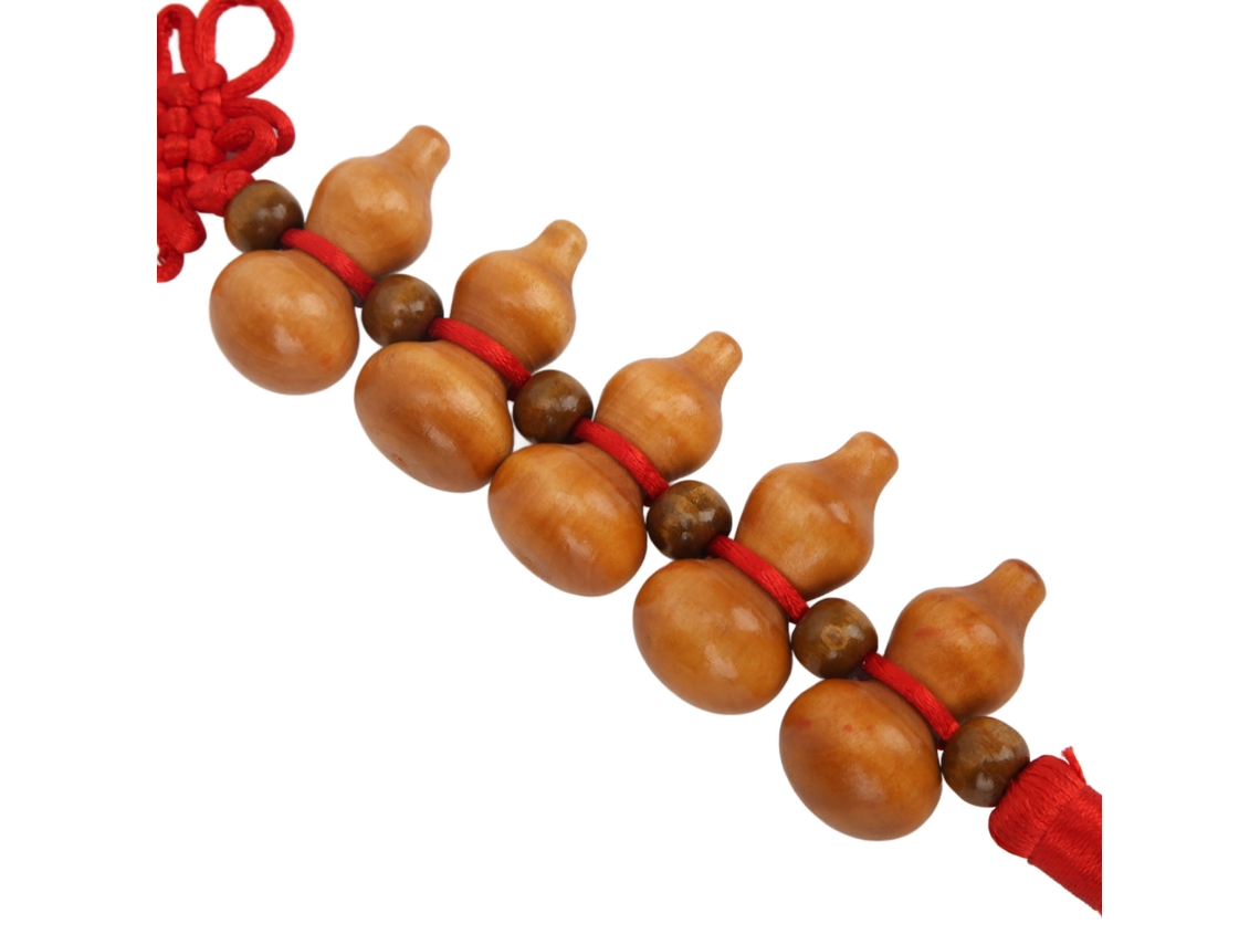 Colgante Chino De Caoba Con Borla Y Elaborados Detalles Para Decoración De Automóviles Y Como Regalo.