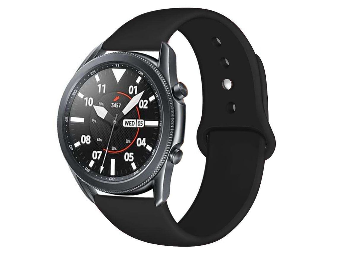 Correa de silicona suave para Amazfit T Rex Pro negra Saisiyiky