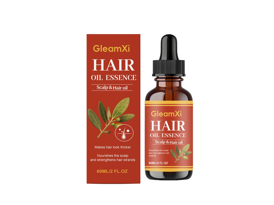 Aceite esencial Gleamxi para el cuidado, hidratación y suavidad del cabello.
