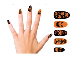 Pack de 12 Uñas Postizas Calabaza