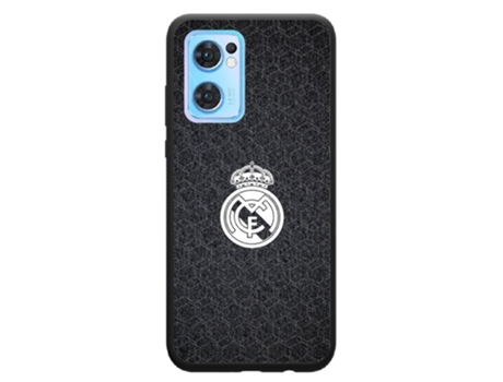 Funda Móvil Oficial Real Madrid para Oppo Reno 7 PHONECASES3D Piel Sintética Negro