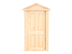 Rebe-accesorios De Casa De Muñecas Puerta De Madera Diy Torreón Miniatura Muebles Simulación 1:12
