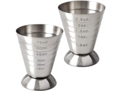 2026-taza Medidora De Acero Inoxidable, 2.5 Oz/75 Ml/5 Cucharadas, Jigger Para Cócteles, Paquete De 2
