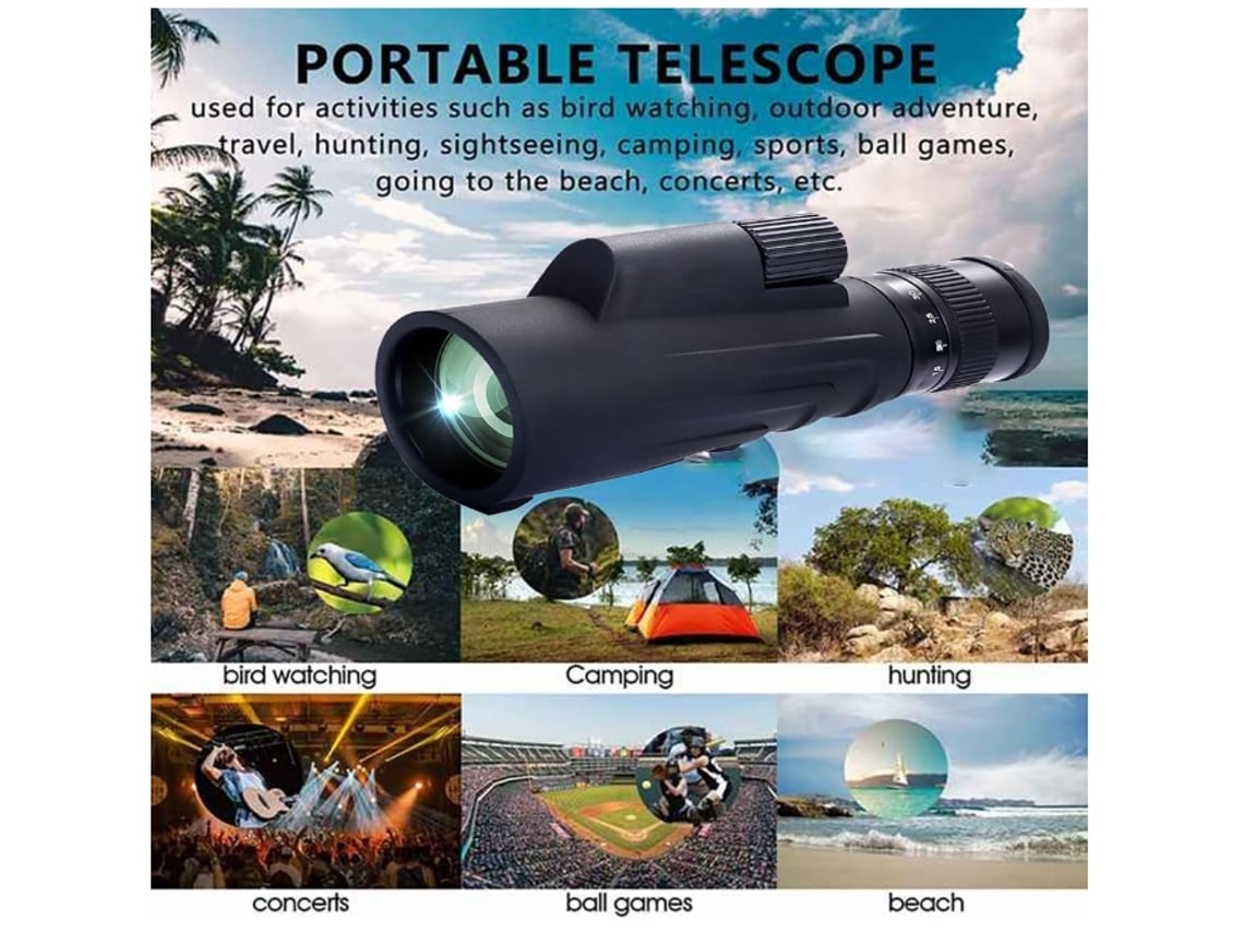 Monóculos 10 30x50 Zoom Monocular Impermeável Clear Low Light Vision Telescópio Portátil Para Adultos Com Adaptador Para Smartphone E Tripé Saisiyiky