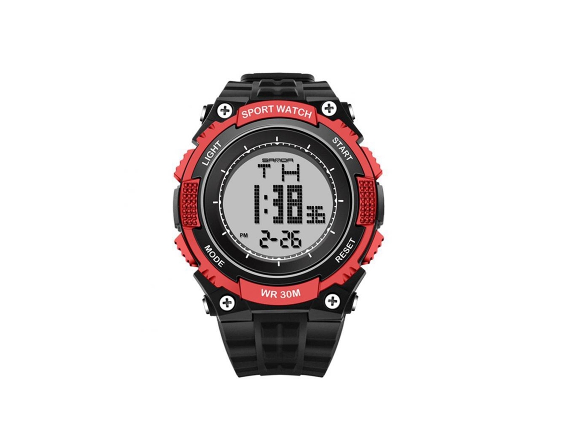 Reloj Electrónico Deportivo Pareja Impermeable Senda Outdoor (negro Rojo)