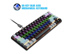 Teclado Gaming TRUMSEN V800 RGB (Mecânico - Português - Negro )
