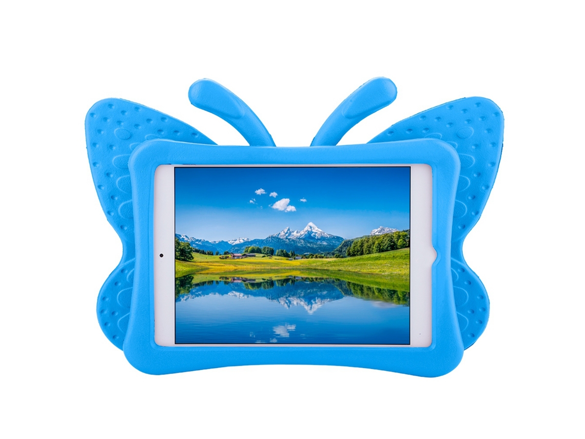 Funda protectora anticaída EVA 3D para iPad Mini 1/2/3/4 Azul Claro Dorado