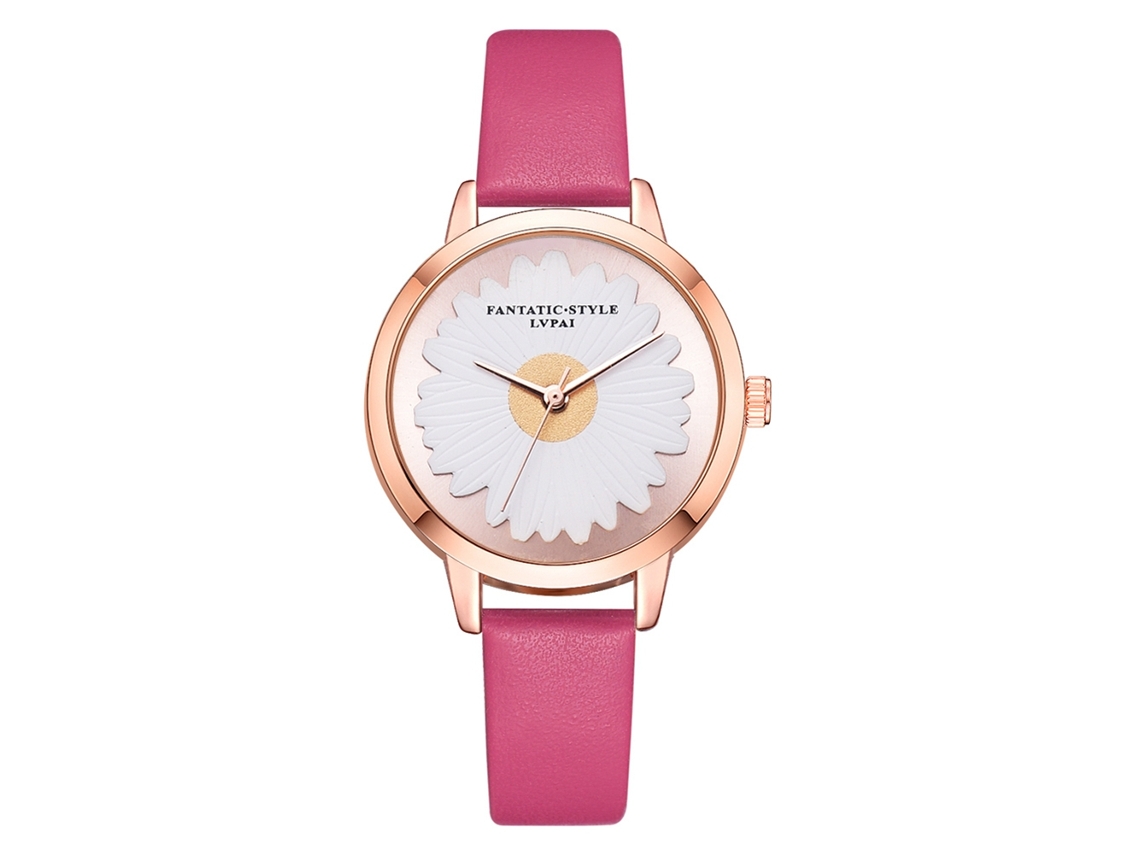 Reloj De Pulsera Unisex Vansvar Con Correa De Pu, Reloj De Cuarzo Informal (marrón Oscuro)
