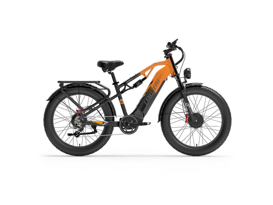 Lankeleisi Mg800max Bicicleta Elétrica Todo-o-terreno Com Pneus Largos De 26″, Motor Duplo De 2*1000 WE Bateria De 48 VE 20 Ah