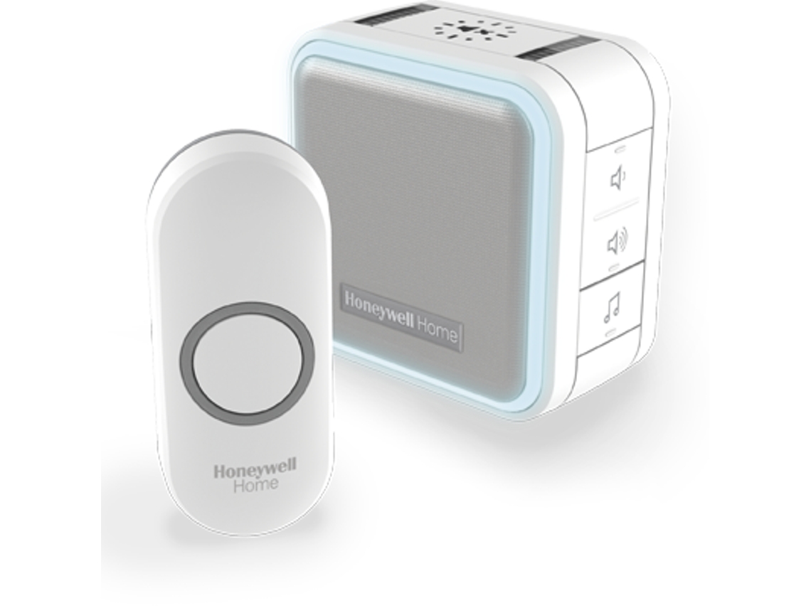Timbre HONEYWELL Home Dc515N Wireless Serie 5 150M 6 Melodías Base Portátil Diseño Blanco. Botón