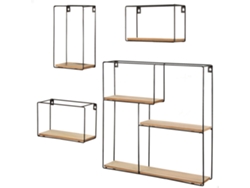 Juego de 4 estantes de pared de madera, varios tamaños Max Home