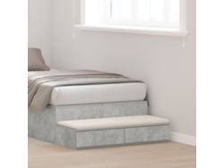 Cajones De Cama Grises Concretos 75x36,5x16,5 Cm De Madera De Ingeniería