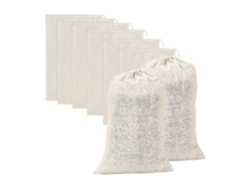 20 bolsitas grandes de muselina, bolsitas de algodón con cordón, bolsitas de té (20 x 30 cm)