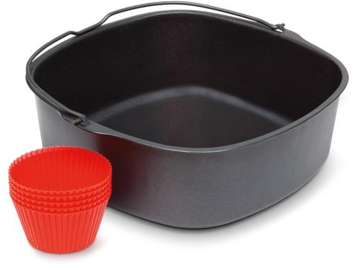Accesorio de Bandeja de Hornear para Airfryer con capacidad de 0,8kg o 4,1L y 7 Moldes para Magdalenas