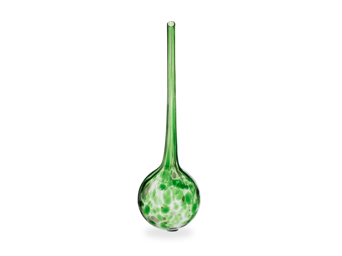 Juego De 2 Bolas De Riego Relaxdays, Riego Dosificado Para Plantas, Macetas, Oficina/vacaciones, Cristal Ø 9 Cm, Verde