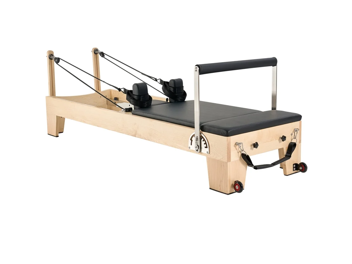 Máquina de Pilates Reformer de Madera Succebuy para Gimnasio, 238x73,5x92,5 cm