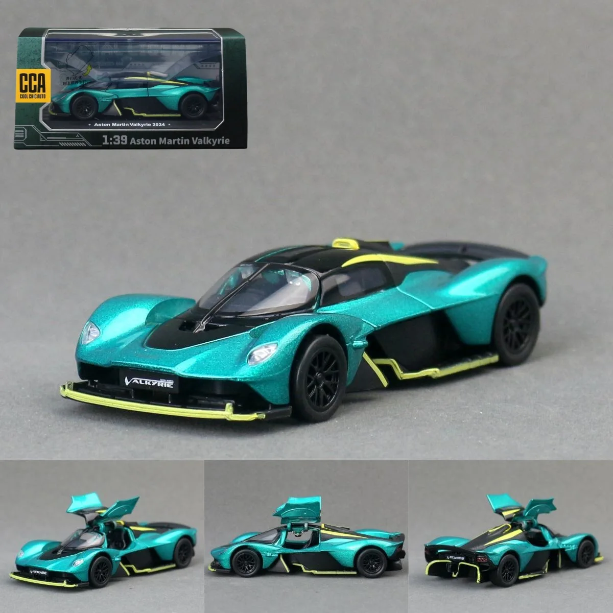 (verde) Modelo A Escala 1:39 De Superdeportivo De Metal Fundido Y Modelo De Coche De Juguete.