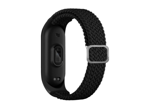 Pulsera de Reloj INF de nylon para Xiaomi Mi Band INF 3/4/5/6/7/NFC Negro