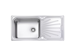 JASSFERRY Fregadero de cocina un seno, de Acero Inoxidable 100x50cm